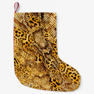 Petite Chaussette De Noël Motif léopard et serpent