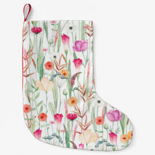 Petite Chaussette De Noël Motif mignon sans soudure avec différentes fleurs