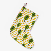 Petite Chaussette De Noël Motif Naïve Green Black Tree (Devant (Accrochage))