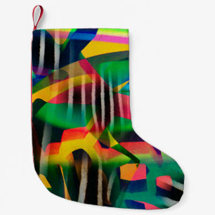 Petite Chaussette De Noël motif numérique mixte couleur vive design fait wi