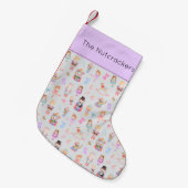 Petite Chaussette De Noël Motif Nutcracker Pastel (Devant (Accrochage))