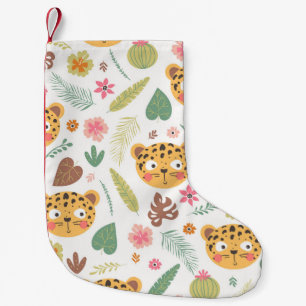 Petite Chaussette De Noël Motif Plante de Leopard Head Tropical