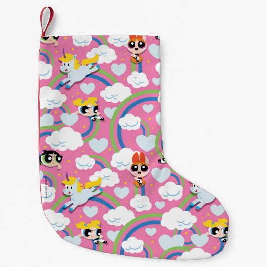 Petite Chaussette De Noël Motif Rainbow Powerpuff Girls et Donny (Devant)