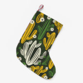 Petite Chaussette De Noël motif sans couture avec cactus sur arrière - plan (Devant (Accrochage))