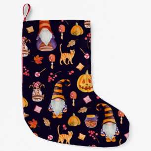 Petite Chaussette De Noël Motif sans couture avec éléments Halloween vintage