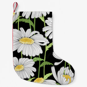 Petite Chaussette De Noël motif sans couture avec fleurs d'été