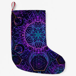 Petite Chaussette De Noël Motif sans couture de la Géométrie Sacrée. Symbole