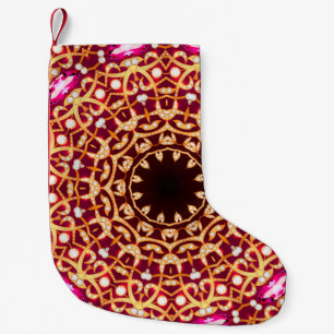 Petite Chaussette De Noël Motif sans couture de luxe mandala broch