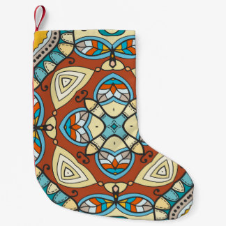 Petite Chaussette De Noël Motif sans couture dessinée à la main. Coloré a