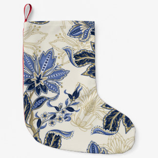 Petite Chaussette De Noël Motif sans couture ethnique avec ornement indien.