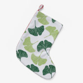 Petite Chaussette De Noël Motif sans couture Green ginkgo biloba  (Devant (Accrochage))