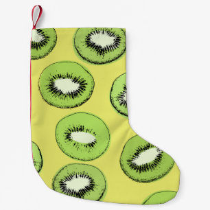 Petite Chaussette De Noël Motif sans soudure aux fruits Kiwi, arrière - plan