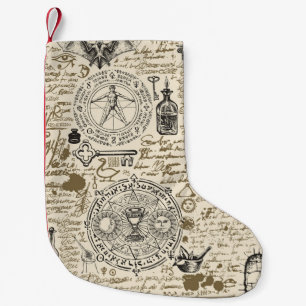 Petite Chaussette De Noël motif sans soudure sur un thème d'alchimie en vin