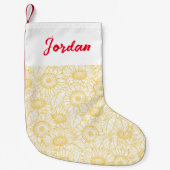 Petite Chaussette De Noël Motif Sunny Sunflower (Devant)