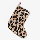 Petite Chaussette De Noël Motif transparent Empreinte de léopard (Devant (Accrochage))
