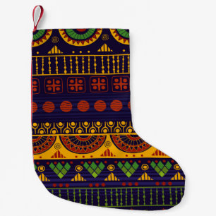 Petite Chaussette De Noël Motif tribal, polyvalent pour diverses utilisation