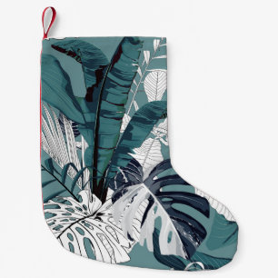 Petite Chaussette De Noël Motif tropical sans couture à la mode avec tropica