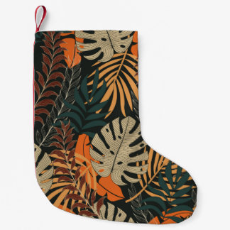Petite Chaussette De Noël Motif tropical transparent tendance avec orange vi