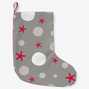 Petite Chaussette De Noël motif vintage Abstrait transparent sur fond gris
