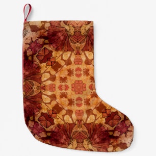 Petite Chaussette De Noël motif vintage art nouveau géométrique ornemental i
