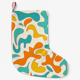 Petite Chaussette De Noël motif vintage fleuri sans coulisse avec tourbillon