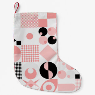 Petite Chaussette De Noël motif vintage géométrique Abstrait fait avec simpl