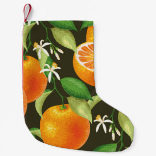 Petite Chaussette De Noël Motif vintage orange