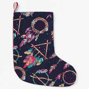 Petite Chaussette De Noël motif vintage sans fil avec Dream Catc différent