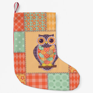 Petite Chaussette De Noël Motif Vintage sans fil Chouette