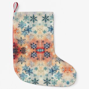 Petite Chaussette De Noël Motif vintage Snowflakes - Christmas Stocking