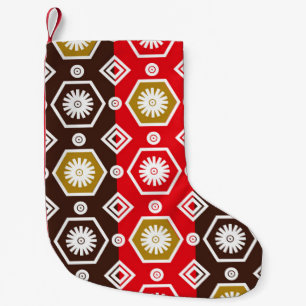 Petite Chaussette De Noël motifs batik indonésiens avec plan très distinct