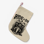 Petite Chaussette De Noël Motocyclette à vélo ou à vélo (Devant (Accrochage))