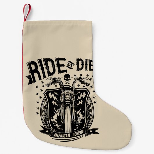 Petite Chaussette De Noël Motocyclette à vélo ou à vélo (Devant)