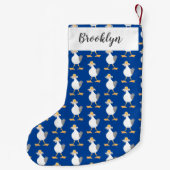 Petite Chaussette De Noël Mouette drôle avec frites dessin animé (Dos)