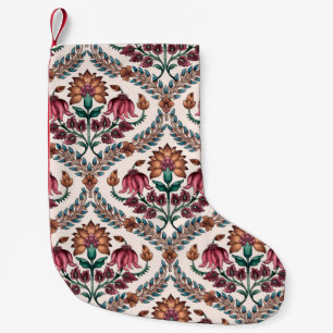 Petite Chaussette De Noël Mughalart traditionnel sans joint, motif, floral,