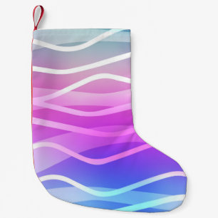 Petite Chaussette De Noël Multicolor léger, disposition arc-en-ciel avec lig