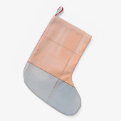 Petite Chaussette De Noël Mur bleu et orange (Devant (Accrochage))