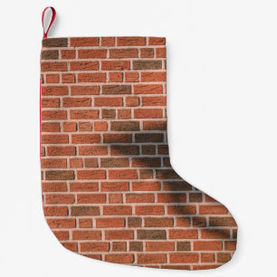 Petite Chaussette De Noël Mur Brown en brique