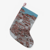 Petite Chaussette De Noël Mur Brown en brique (Devant (Accrochage))