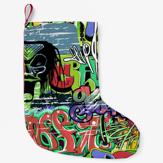 Petite Chaussette De Noël Mur de graffitis : Hip hop urbain (Devant)