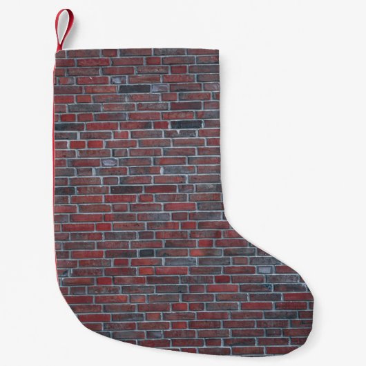 Petite Chaussette De Noël Mur en brique (Devant)