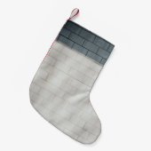 Petite Chaussette De Noël Mur en brique blanche (Devant (Accrochage))