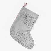 Petite Chaussette De Noël Mur en brique blanche (Devant (Accrochage))