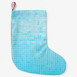 Petite Chaussette De Noël Mur et carrelage en céramique pastel bleu abstrait