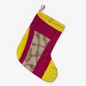 Petite Chaussette De Noël Mur jaune et rose (Devant (Accrochage))