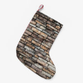 Petite Chaussette De Noël Mur mur de pierre (Devant (Accrochage))