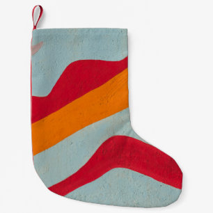 Petite Chaussette De Noël Mur peint rouge et jaune