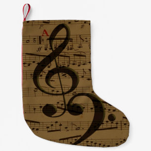 Petite Chaussette De Noël Musical Treble Clef Sheet Musique Classique