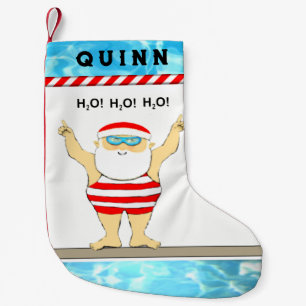 Petite Chaussette De Noël Natation personnalisée