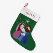 Petite Chaussette De Noël Nativité Noël (Devant (Accrochage))
